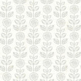 York Dolly Light Grey Floral Wallpaper