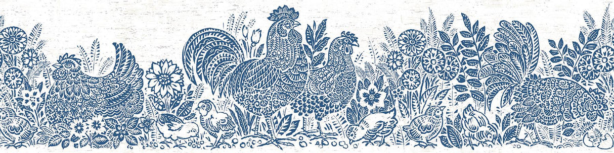 York Parton Blue Chicken Border