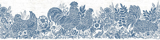 York Parton Blue Chicken Border