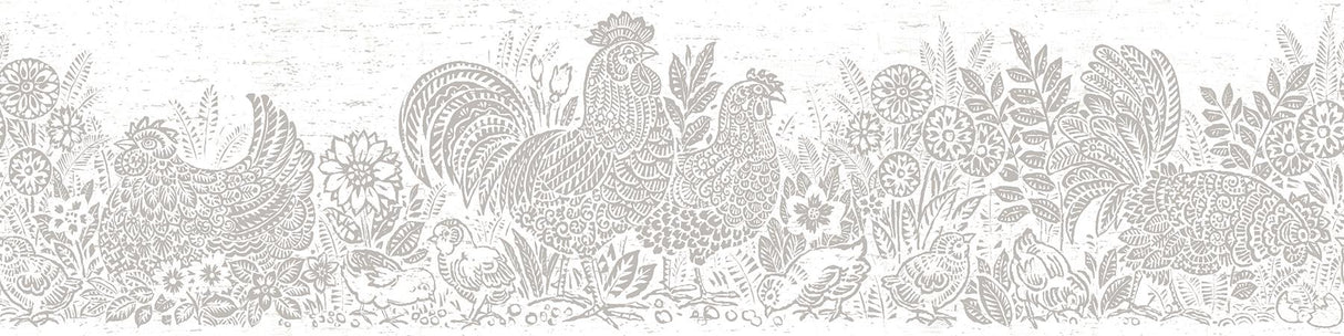 York Parton Light Grey Chicken Border
