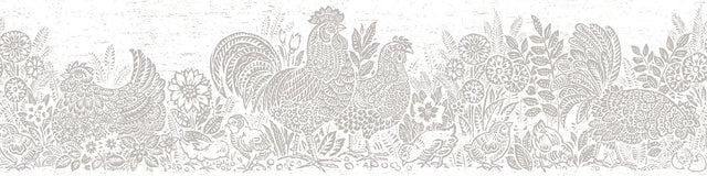 York Parton Light Grey Chicken Border