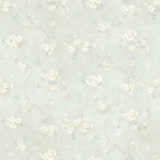York Braham Teal Floral Trail Wallpaper