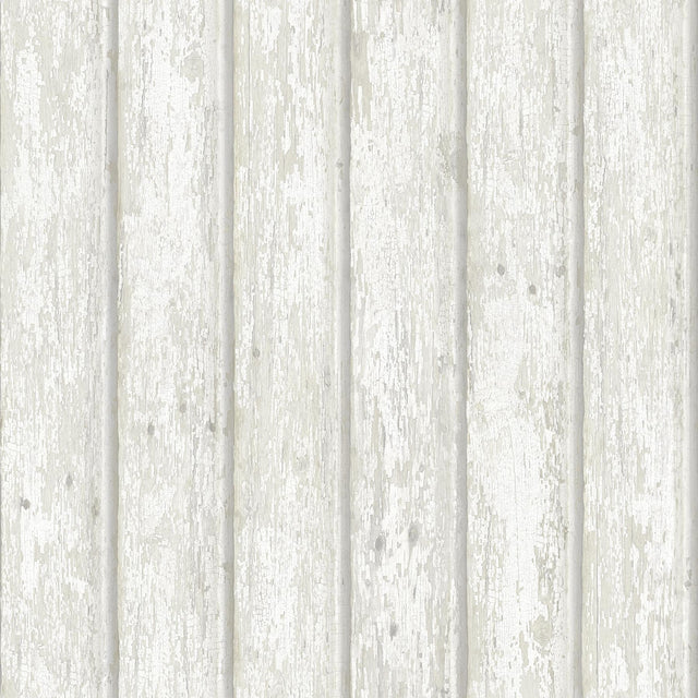 York Jack White Weathered Clapboards Wallpaper