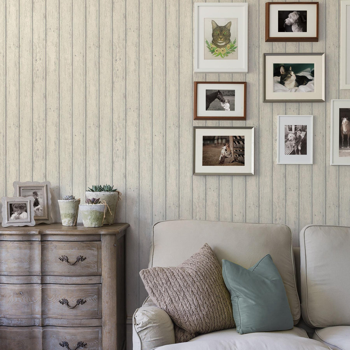 York Jack Beige Weathered Clapboards Wallpaper