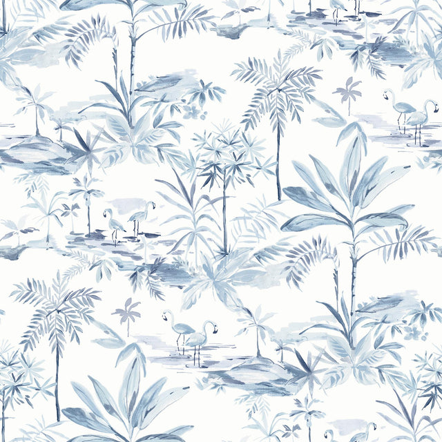 York Lagoon Blue Scenic Island Wallpaper