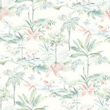 York Lagoon Teal Scenic Island Wallpaper