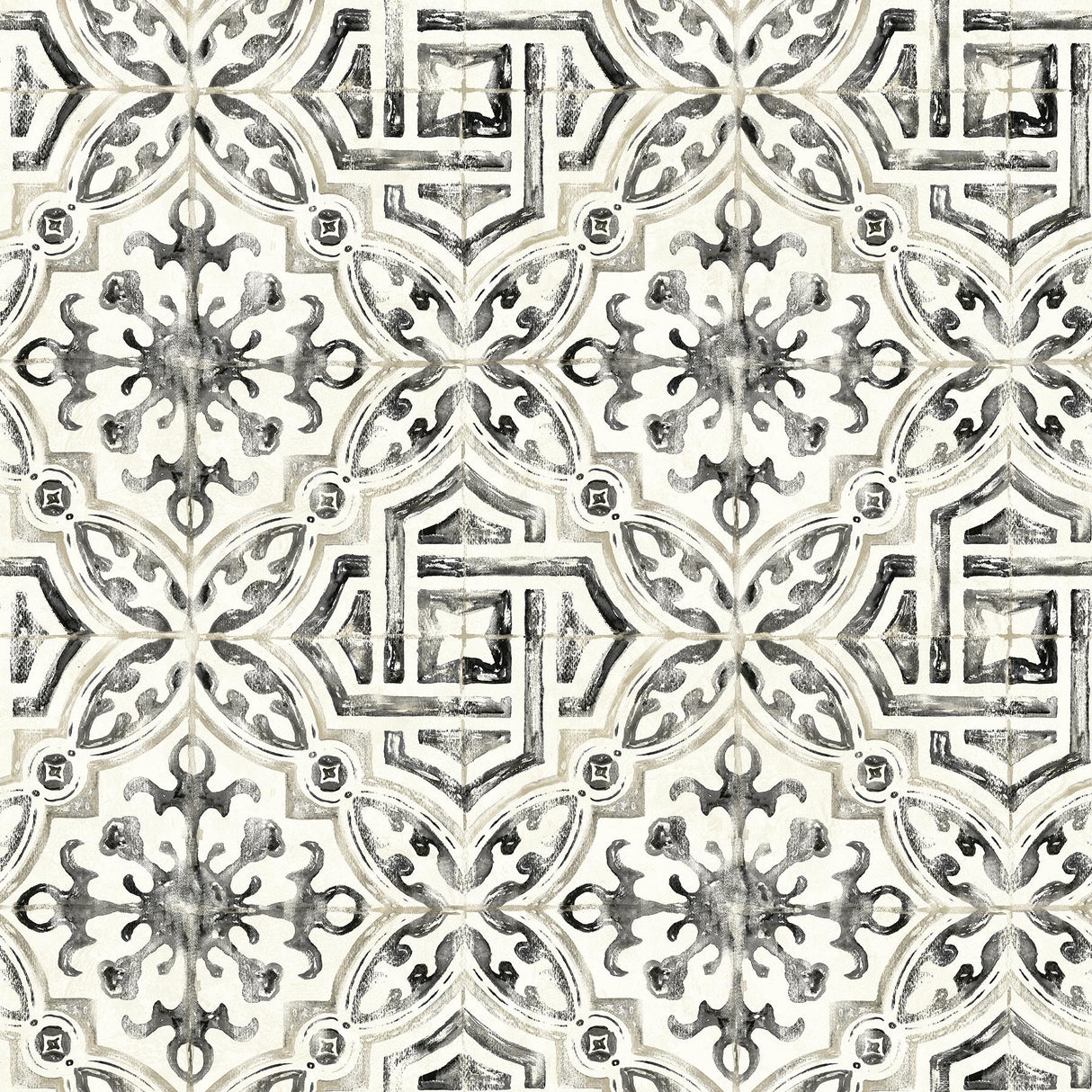 York Sonoma Black Beach Tile Wallpaper