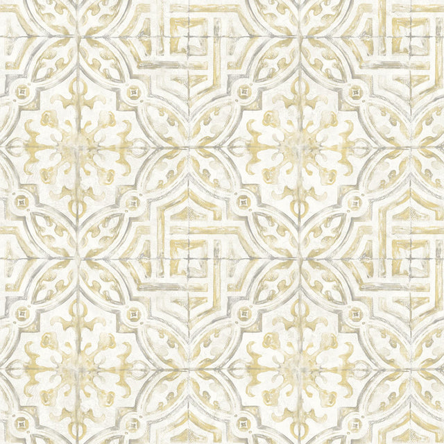 York Sonoma Yellow Beach Tile Wallpaper