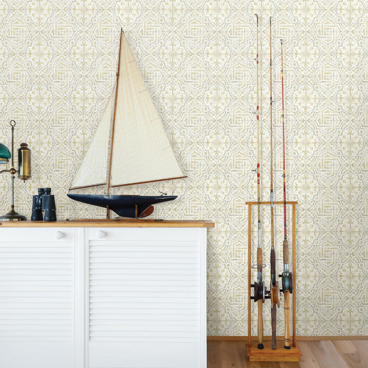 York Sonoma Yellow Beach Tile Wallpaper