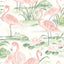 York Everglades Coral Flamingos Wallpaper