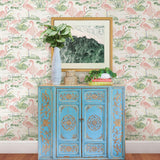 York Everglades Coral Flamingos Wallpaper