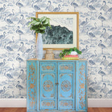 York Everglades Blue Flamingos Wallpaper