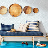 York Sand Drips Aqua Painted Dots Wallpaper