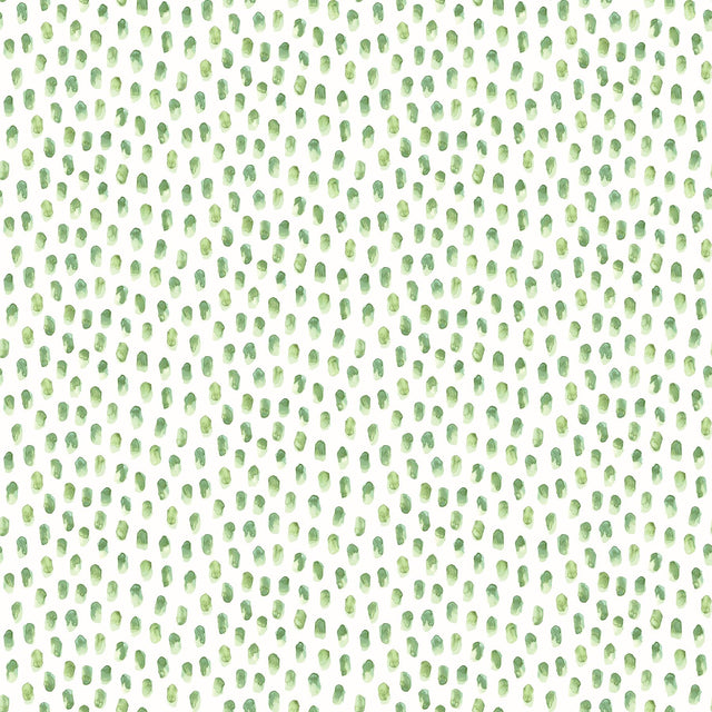 York Sand Drips Green Painted Dots Wallpaper