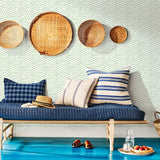 York Sand Drips Green Painted Dots Wallpaper