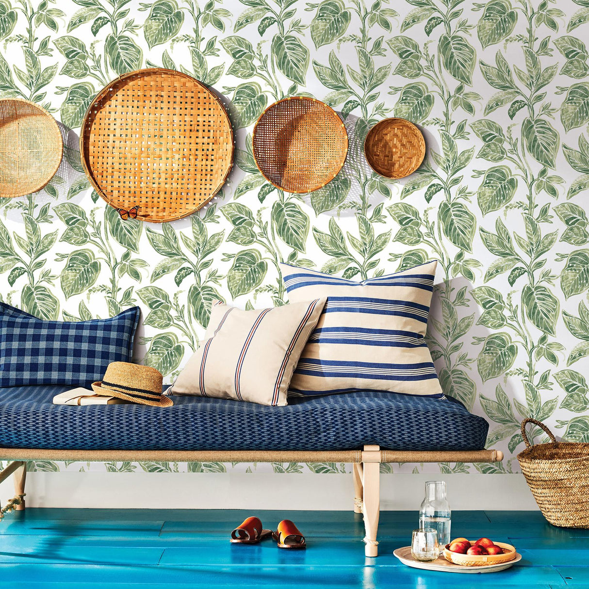 York Mangrove Green Botanical Wallpaper