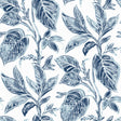 York Mangrove Blue Botanical Wallpaper
