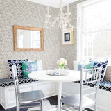 York Saltwater Grey Wave Wallpaper