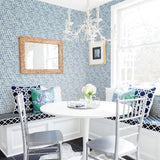 York Saltwater Aqua Wave Wallpaper