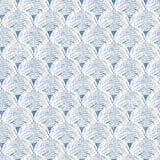York Santiago Blue Scalloped Wallpaper
