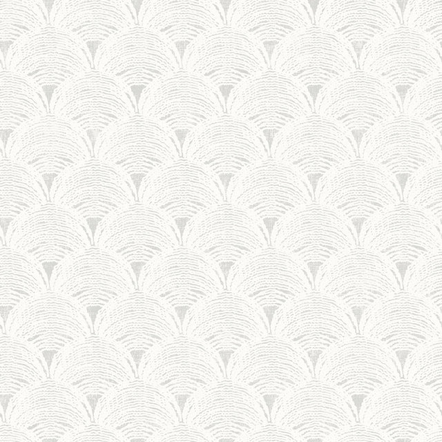York Santiago Grey Scalloped Wallpaper