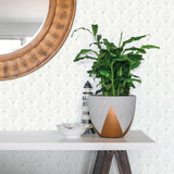 York Santiago Grey Scalloped Wallpaper
