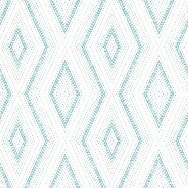 York Santa Cruz Turquoise Geometric Wallpaper