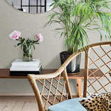 York Caladesi Light Grey Faux Linen Wallpaper