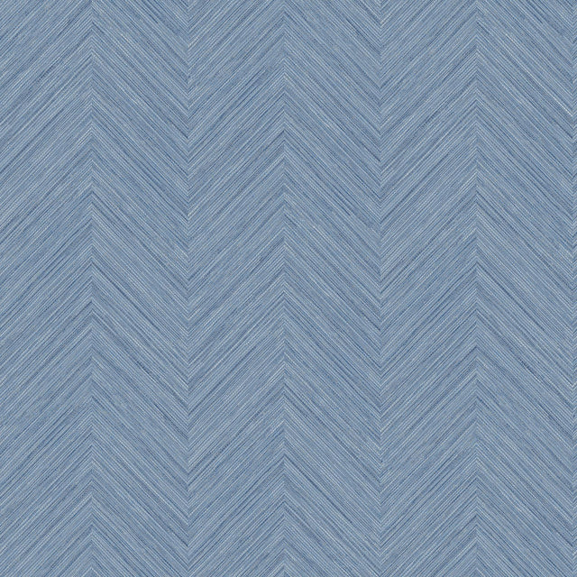 York Caladesi Blue Faux Linen Wallpaper