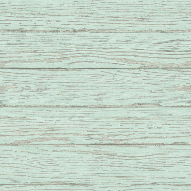 York Rehoboth Mint Distressed Wood Wallpaper