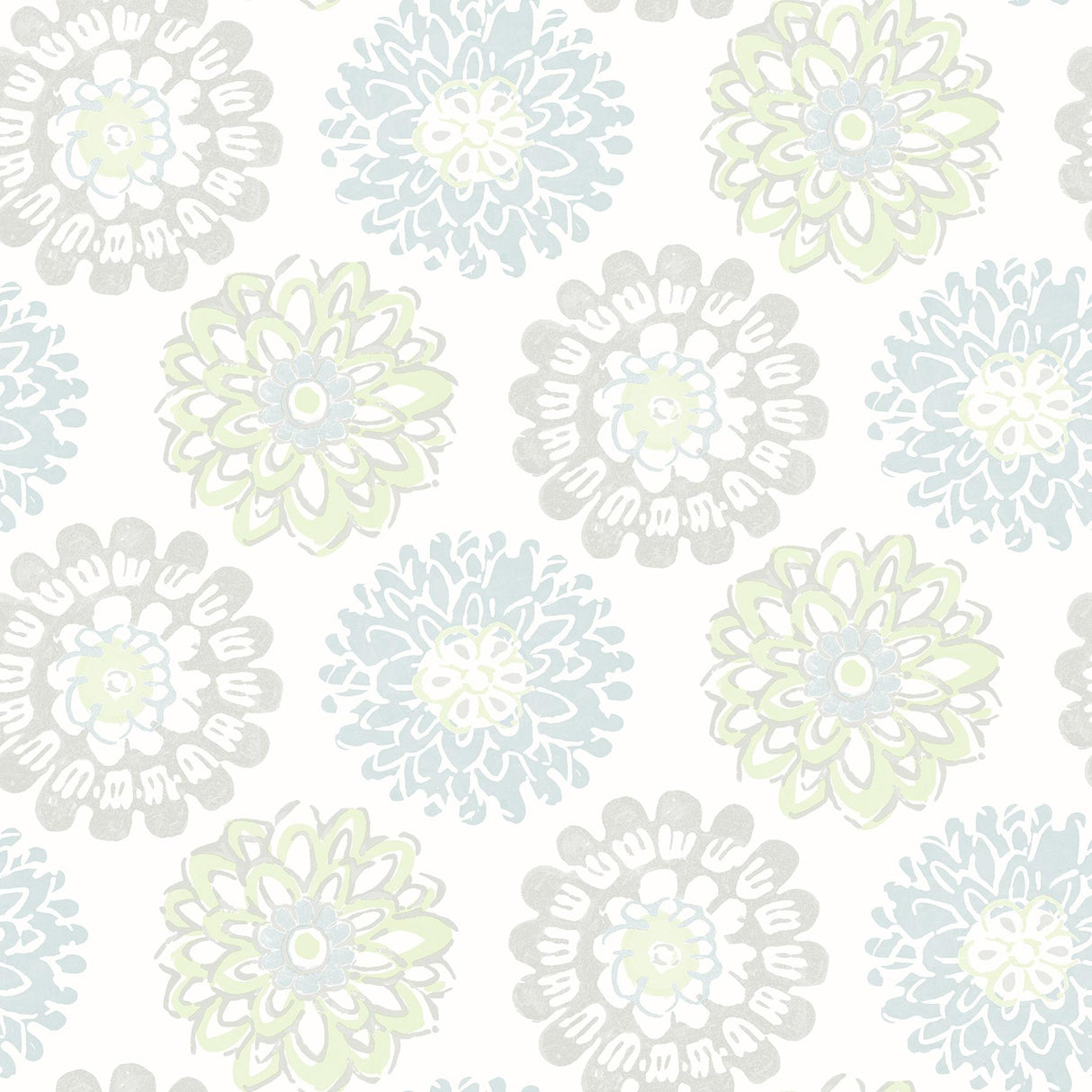 York Sunkissed Light Green Floral Wallpaper