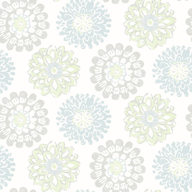 York Sunkissed Light Green Floral Wallpaper