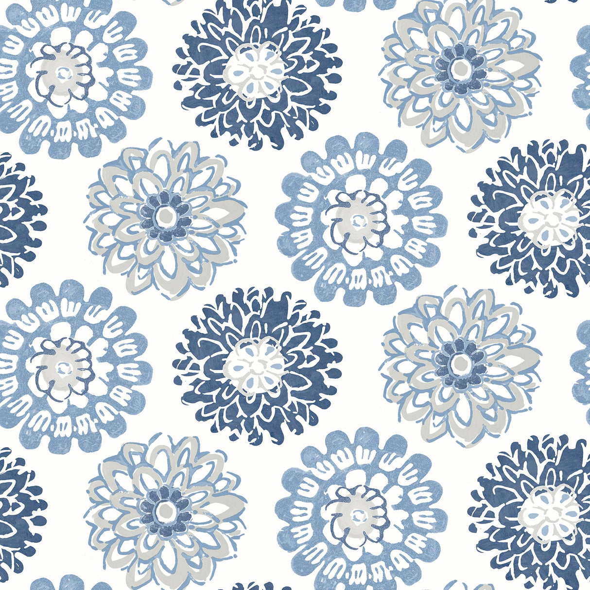 York Sunkissed Blue Floral Wallpaper