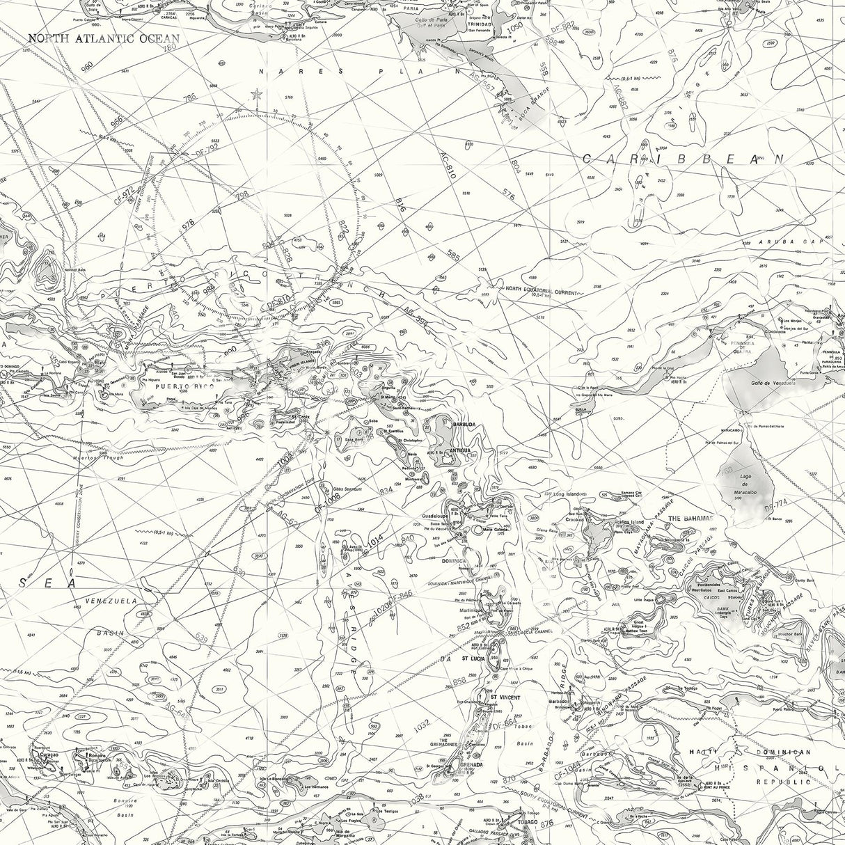 York Charts Black Map Wallpaper