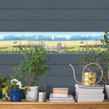 York Barnstable Blue Seaside Portrait Border