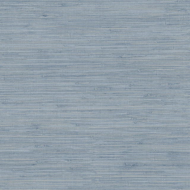 York Waverly Blue Faux Grasscloth Wallpaper