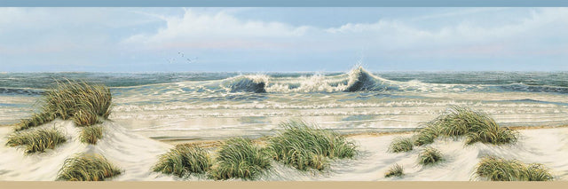 York Falmouth Beige Shoreline Border