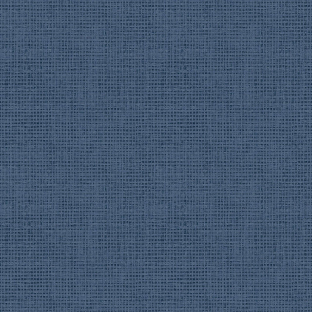 York Nimmie Navy Woven Grasscloth Wallpaper