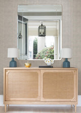 York Nimmie Stone Woven Grasscloth Wallpaper
