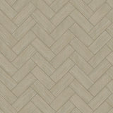 York Kaliko Green Wood Herringbone Wallpaper