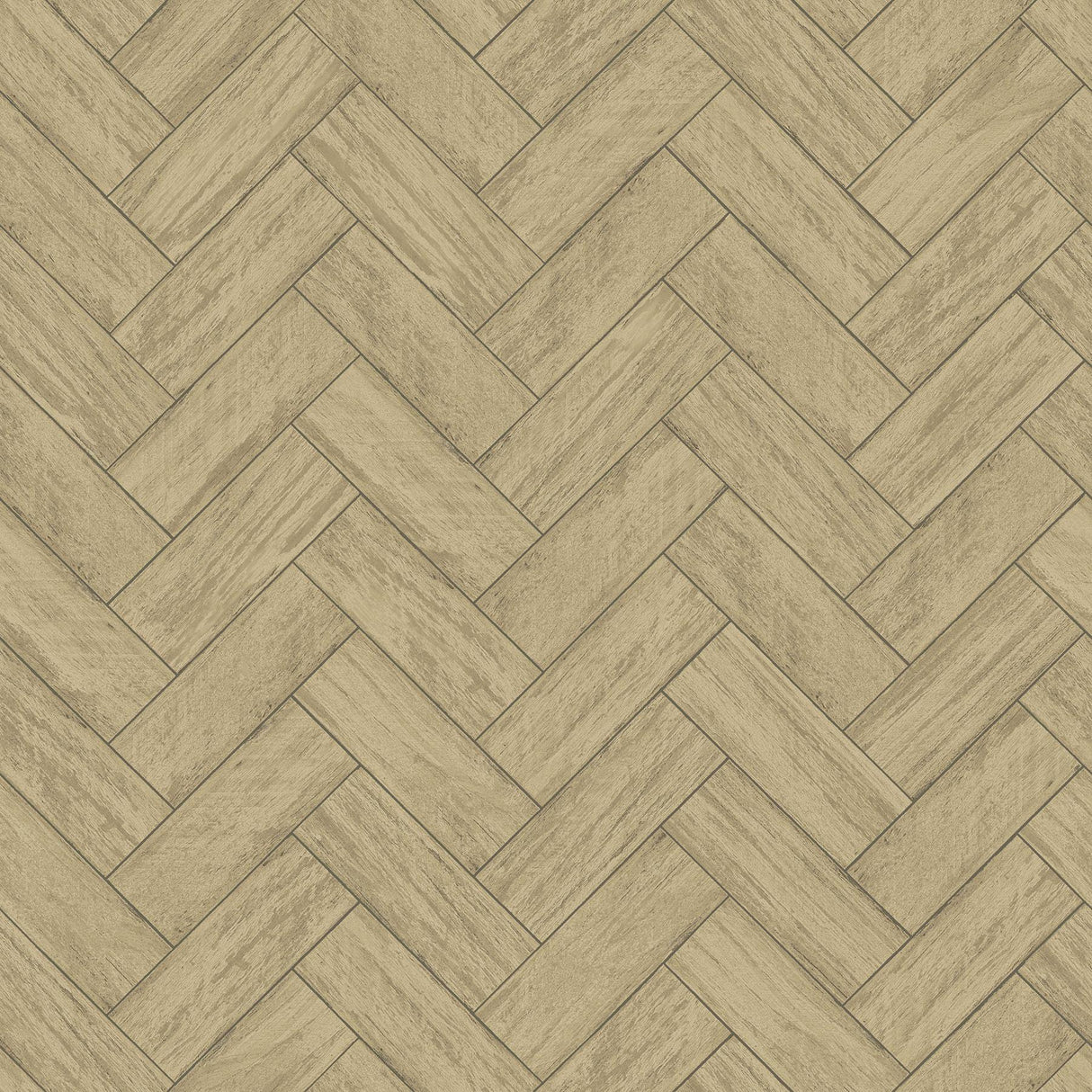 York Kaliko Neutral Wood Herringbone Wallpaper