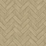 York Kaliko Neutral Wood Herringbone Wallpaper