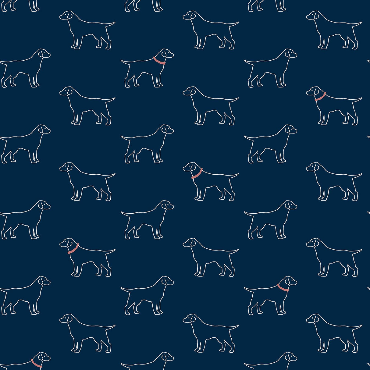 York Yoop Dark Blue Dog Wallpaper