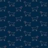 York Yoop Dark Blue Dog Wallpaper