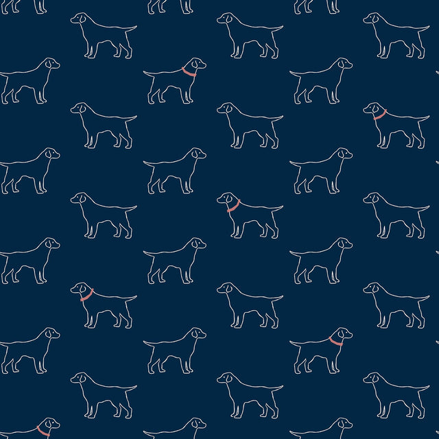 York Yoop Dark Blue Dog Wallpaper