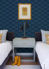 York Yoop Dark Blue Dog Wallpaper