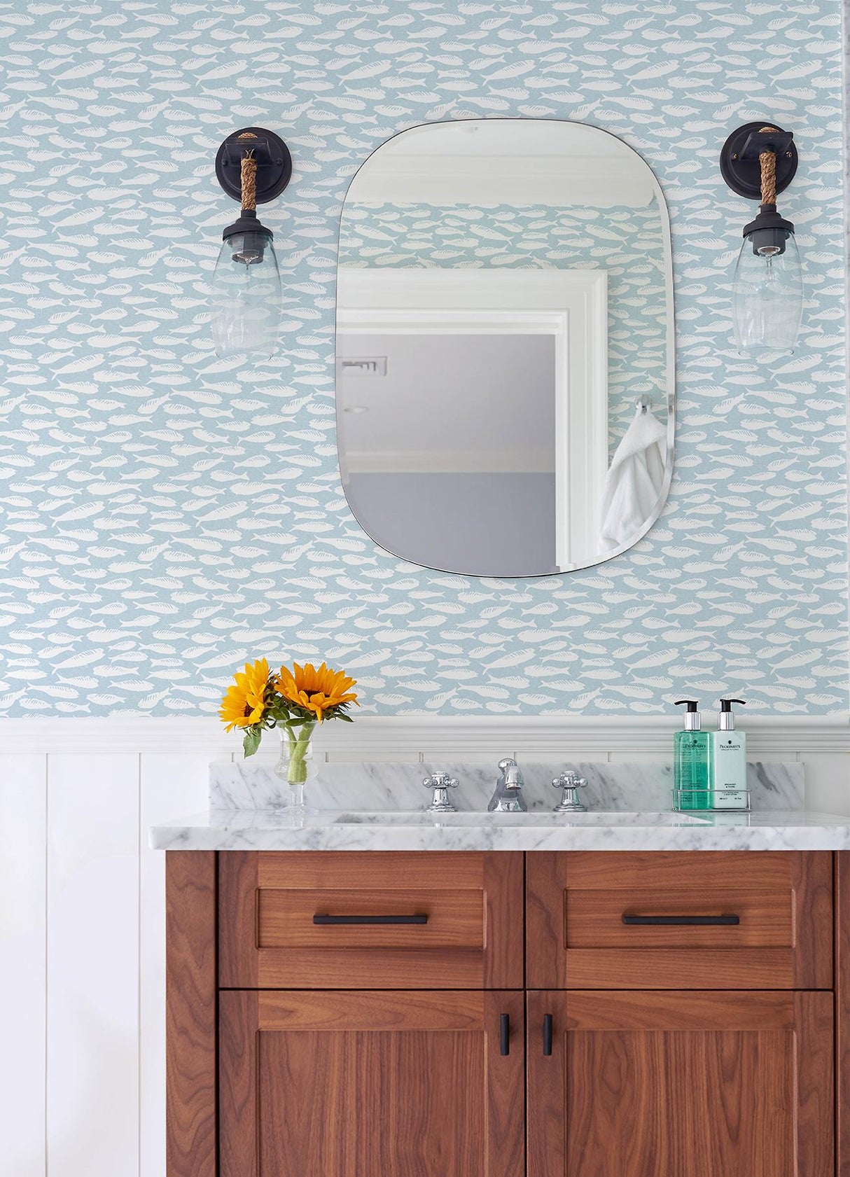 York Nunkie Aqua Sardine Wallpaper