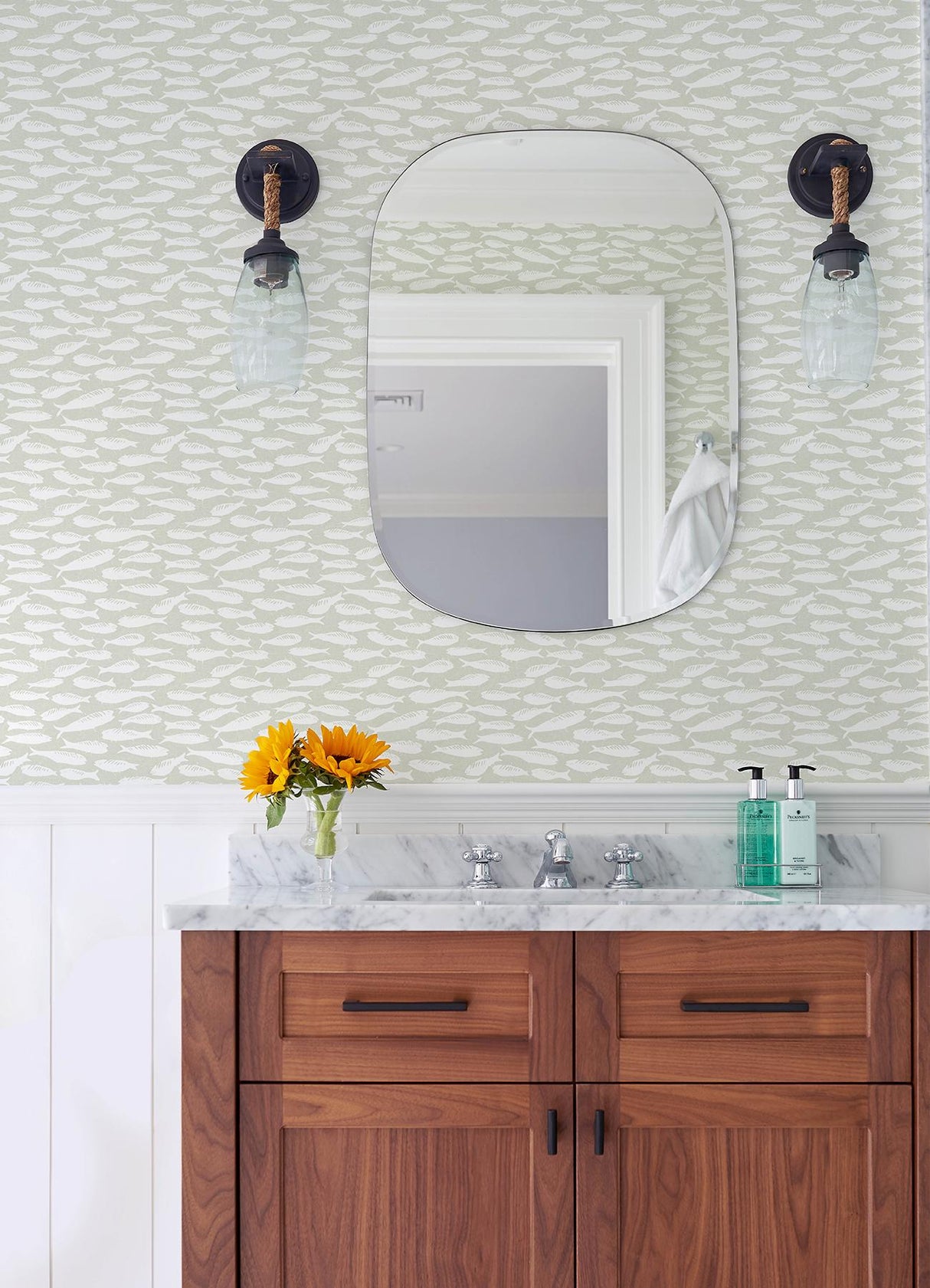 York Nunkie Sage Sardine Wallpaper