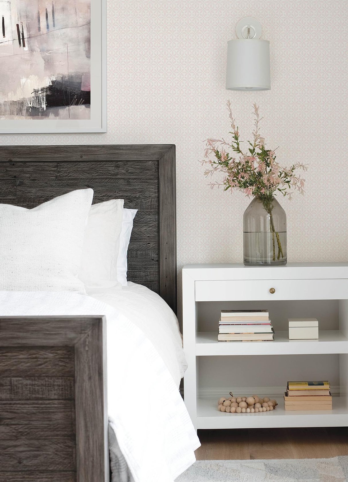 York Jellia Pink Petal Geometric Wallpaper