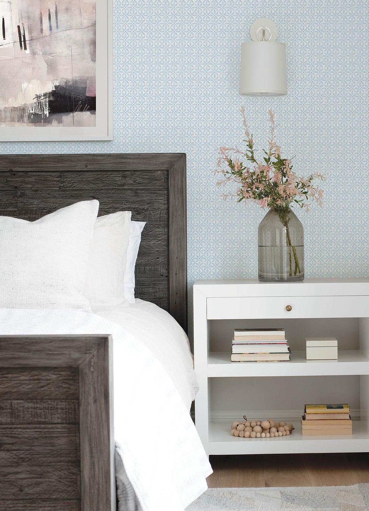 York Jellia Blue Petal Geometric Wallpaper